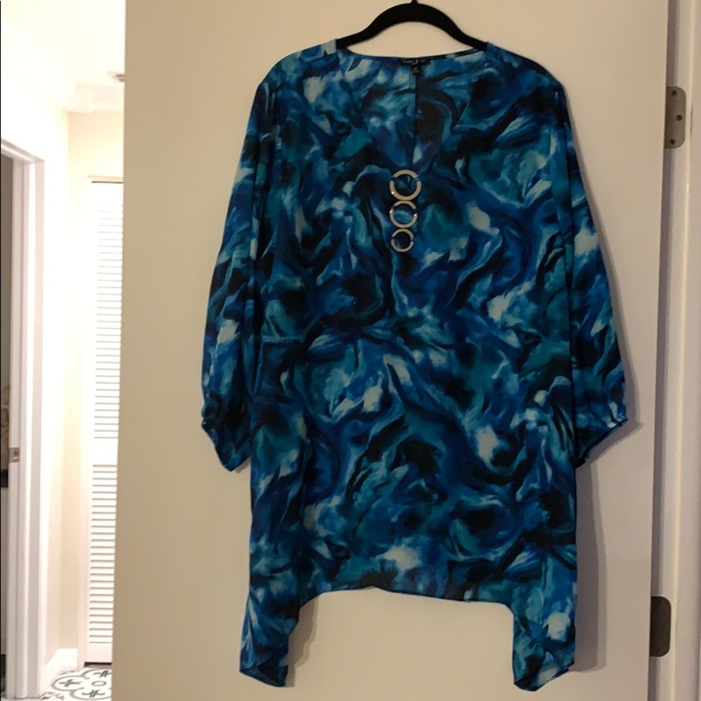 Beautiful turquoise tie dye blouse
